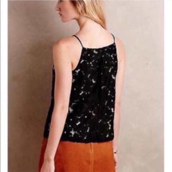 Liv Los Angeles, Anthropology  floral eyelet cutouts tank top - Picture 7 of 8